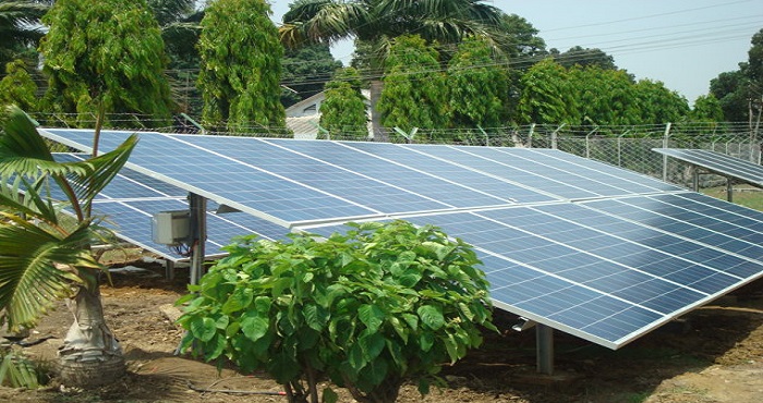 Solar installation on farmland