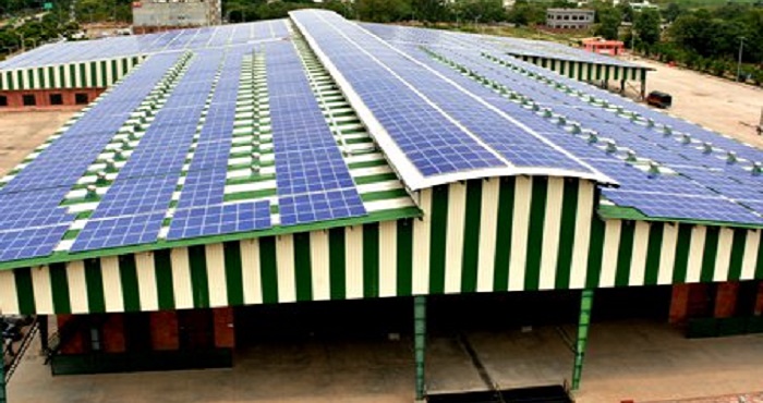 Commercial building solar plant