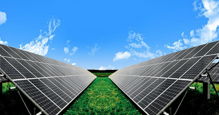 Industrial solar power installation